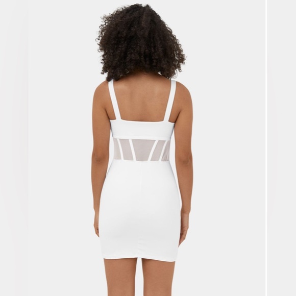 Halara Softlyzero™ Airy Contrast Mesh Corset Style Bodycon Casual Dress M NWT - Picture 2 of 7